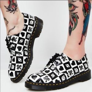 Doc marten multi playing card backhand Black white
